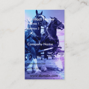 Tarjeta de visita del caballo de Clydesdale