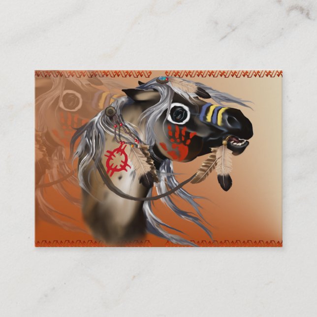 Tarjeta de visita del caballo de guerra (Anverso)