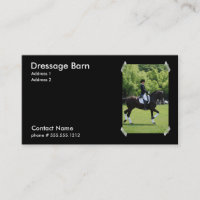 Tarjeta de visita del caballo del Dressage