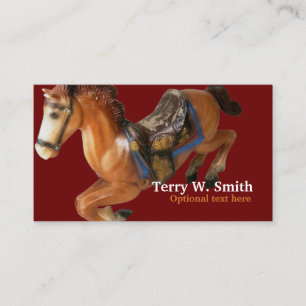 Tarjeta de visita del caballo mecedora
