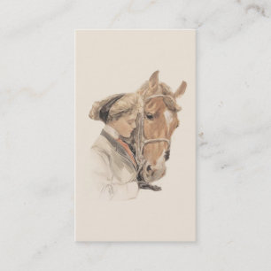 Tarjeta de visita del caballo y de señora Gorgeou