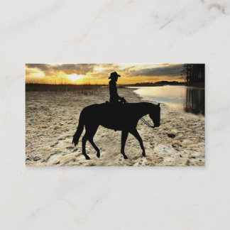 Tarjeta de visita del caballo y del jinete