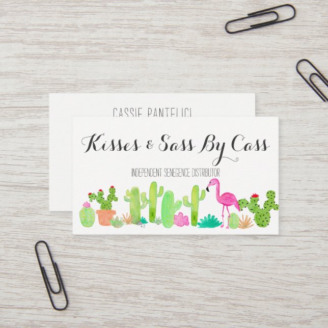 Tarjeta de visita del cactus (Anverso/Reverso In Situ)