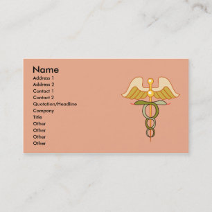 Tarjeta de visita del caduceo