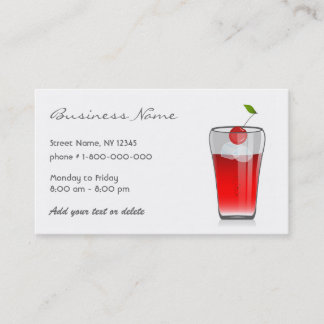 Tarjeta de visita del café