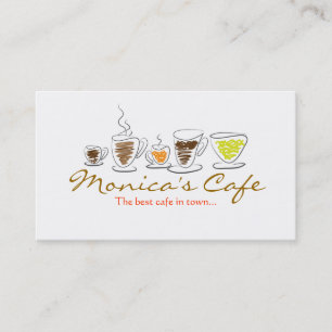 tarjeta de visita del café