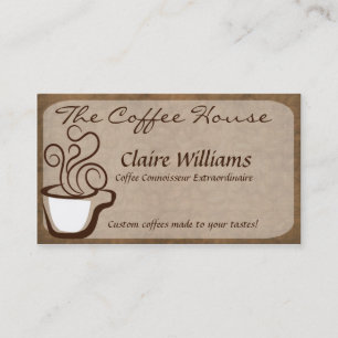 Tarjeta de visita del café