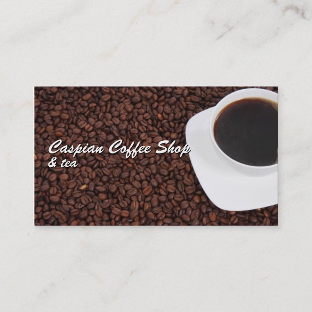 Tarjeta de visita del café (Anverso)