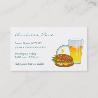 Tarjeta de visita del café