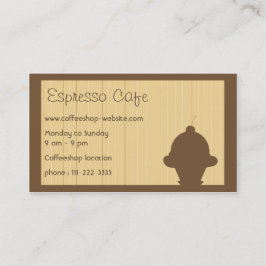 Tarjeta de visita del café