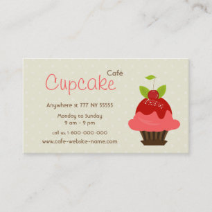 Tarjeta de visita del café de la magdalena