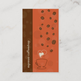 Tarjeta de visita del café y del chocolate