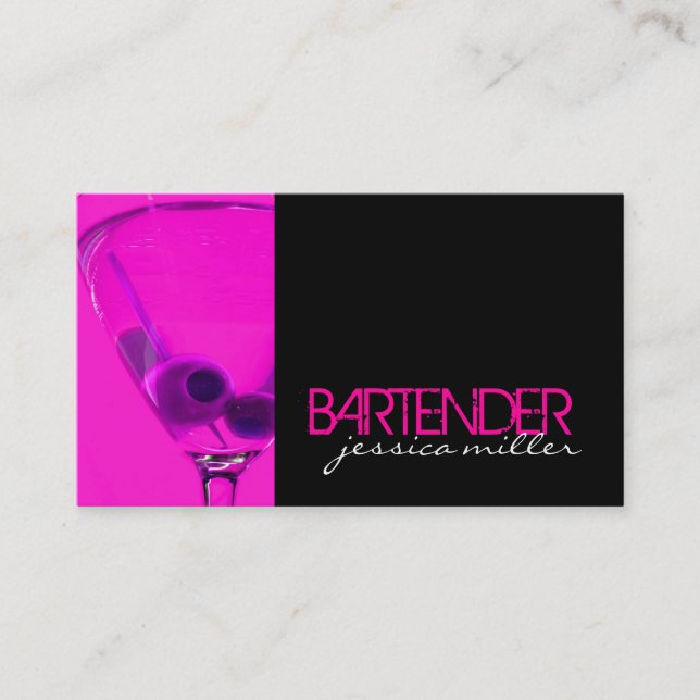 Tarjeta de visita del camarero (Anverso)