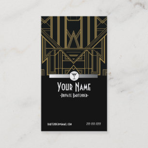 tarjeta de visita del camarero de Gatsby de los