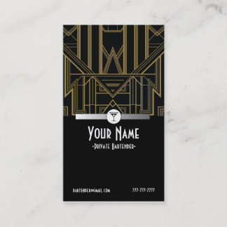 tarjeta de visita del camarero de Gatsby de los