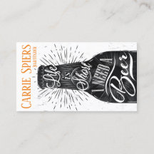 Tarjeta de visita del camarero de los