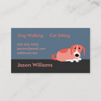 Tarjeta de visita del caminante del perro
