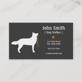 Tarjeta de visita del caminante del perro