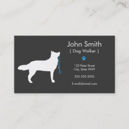 Tarjeta de visita del caminante del perro