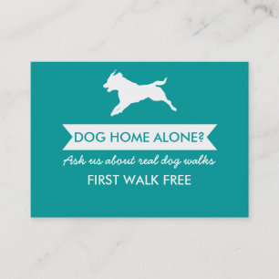 Tarjeta de visita del caminante del perro -