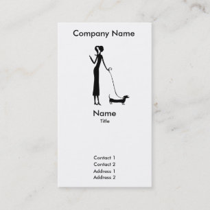 Tarjeta de visita del caminante del perro