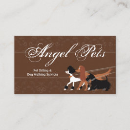 Tarjeta de visita del caminante del perro del