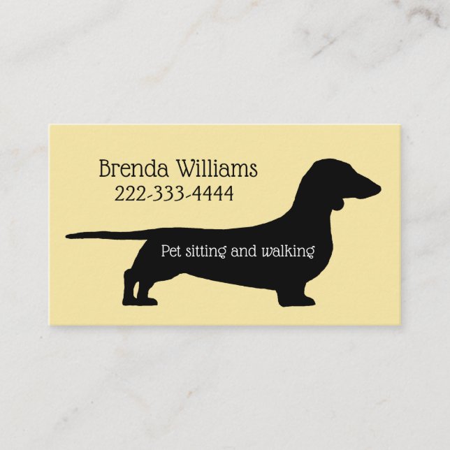 Tarjeta de visita del caminante del perro del (Anverso)
