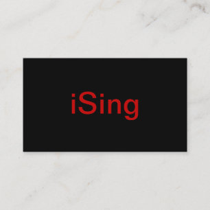 Tarjeta de visita del cantante