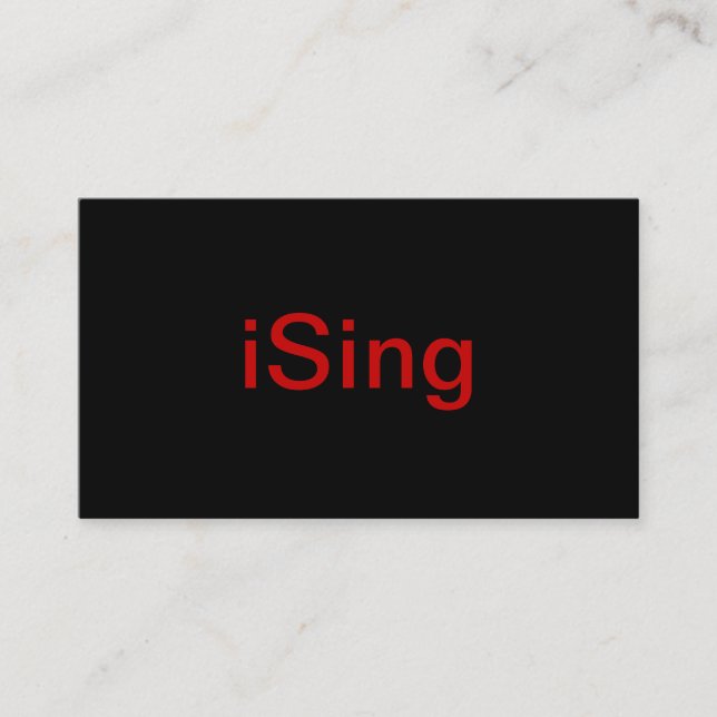 Tarjeta de visita del cantante (Anverso)