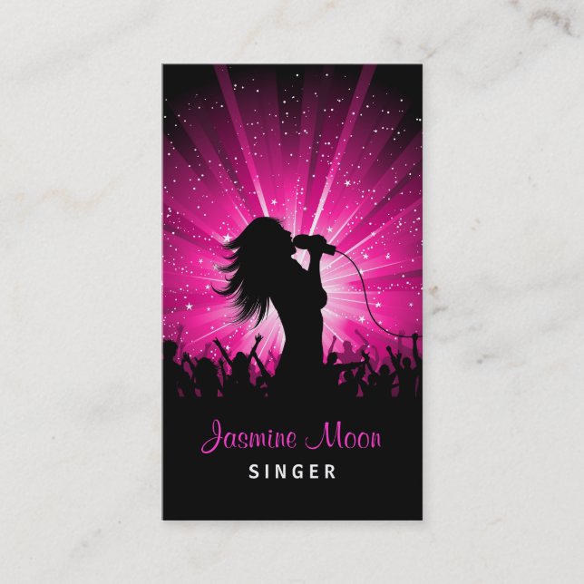 Tarjeta de visita del cantante (Anverso)