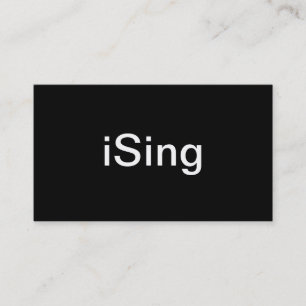 Tarjeta de visita del cantante