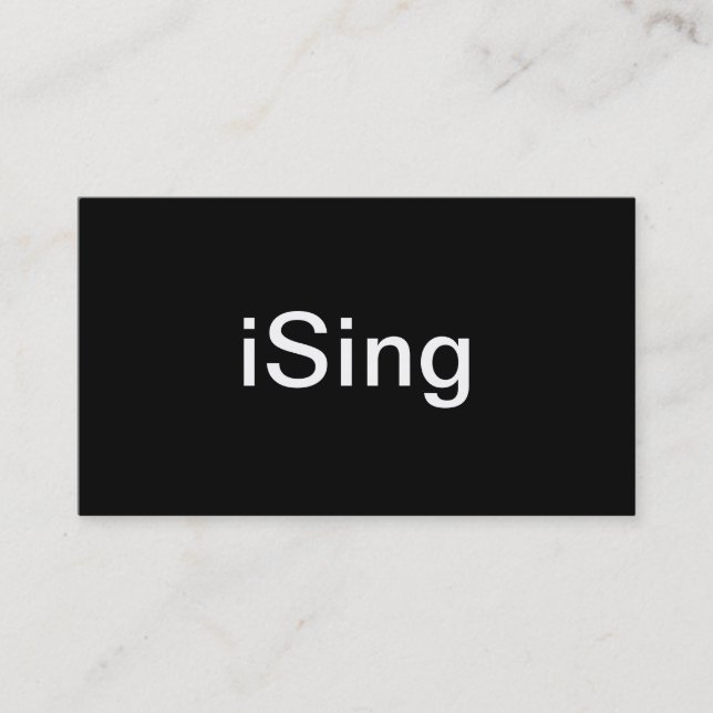 Tarjeta de visita del cantante (Anverso)