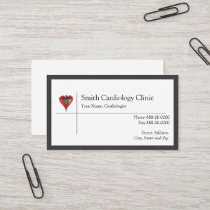 Tarjeta de visita del cardiólogo