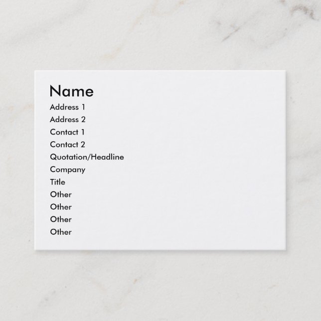 tarjeta de visita del cardo (Anverso)