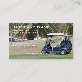 Tarjeta de visita del carro de golf