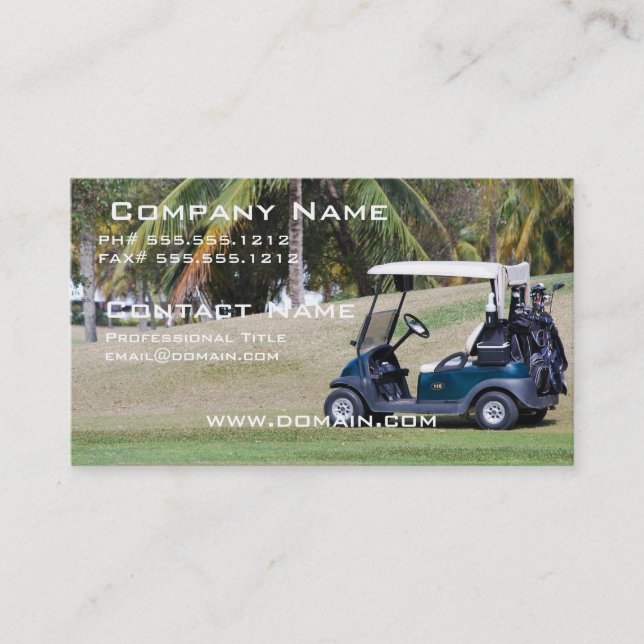 Tarjeta de visita del carro de golf (Anverso)