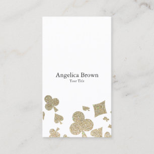 Tarjeta de visita del casino del purpurina