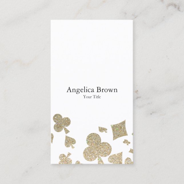 Tarjeta de visita del casino del purpurina (Anverso)