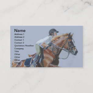Tarjeta de visita del cazador/del caballo del