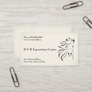Tarjeta de visita del Centro Ecuestre