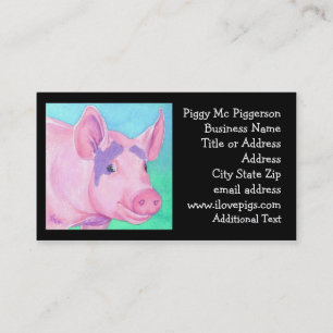 Tarjeta de visita del cerdo