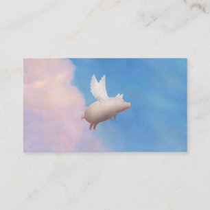 tarjeta de visita del cerdo del vuelo