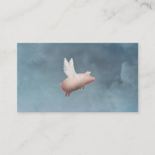 tarjeta de visita del cerdo del vuelo