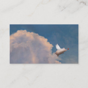 tarjeta de visita del cerdo del vuelo