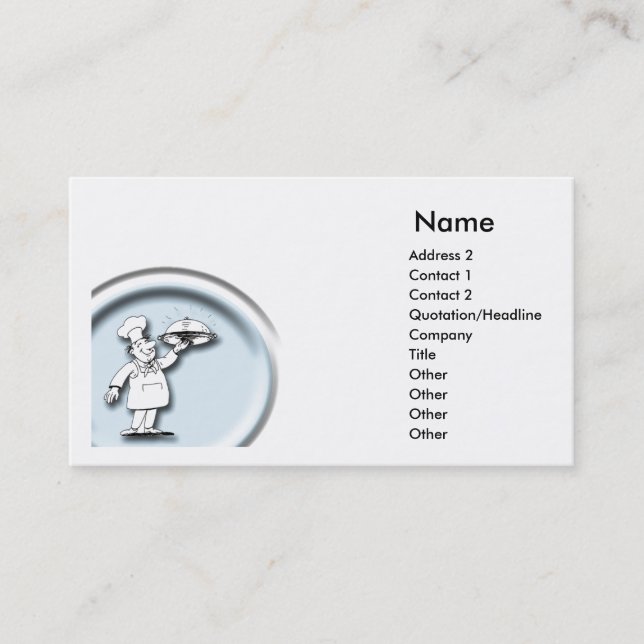 Tarjeta de visita del chef (Anverso)