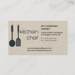 Tarjeta de visita del chef de cocina