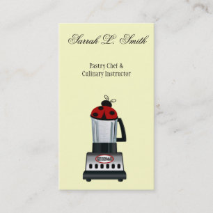 Tarjeta de visita del chef de repostería de la