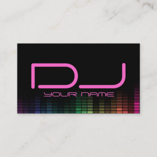 Tarjeta de visita del chica de DJ