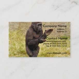 Tarjeta de visita del chimpancé