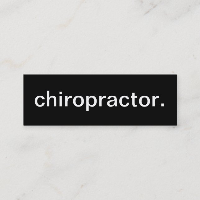 Tarjeta de visita del Chiropractor (Anverso)